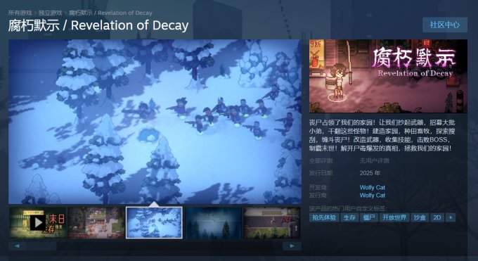 《腐朽默示》上架Steam 将于明年发售插图1